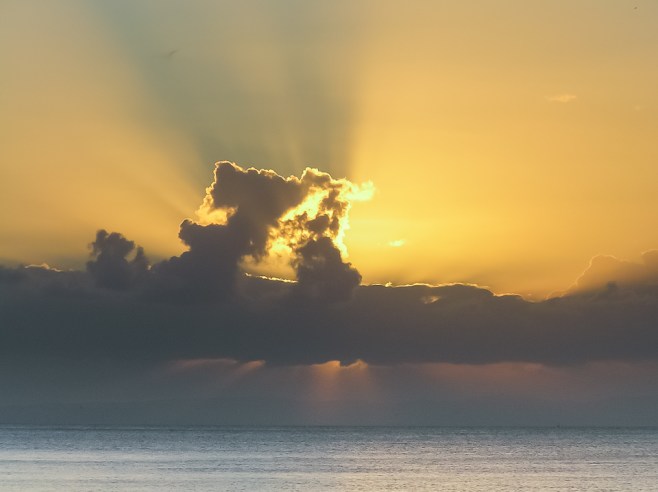 Sunset over Moreton Island