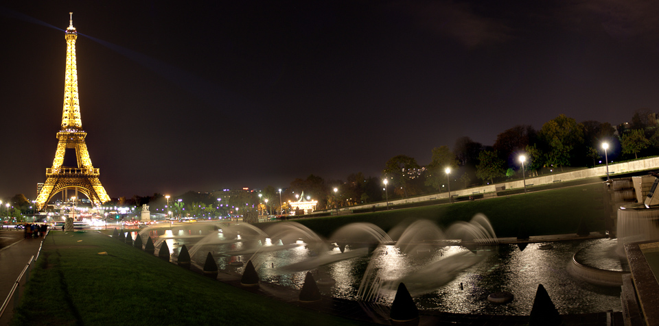 Trocadero Fountains and Eiffel Tower